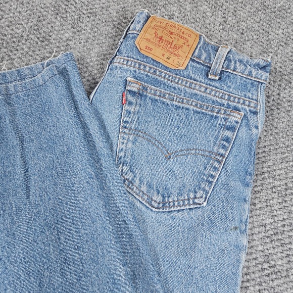 Levi's Other - Vintage Levi's 550 Relaxed Fit Jeans Mens W36 L36 Light Wash Denim Blue